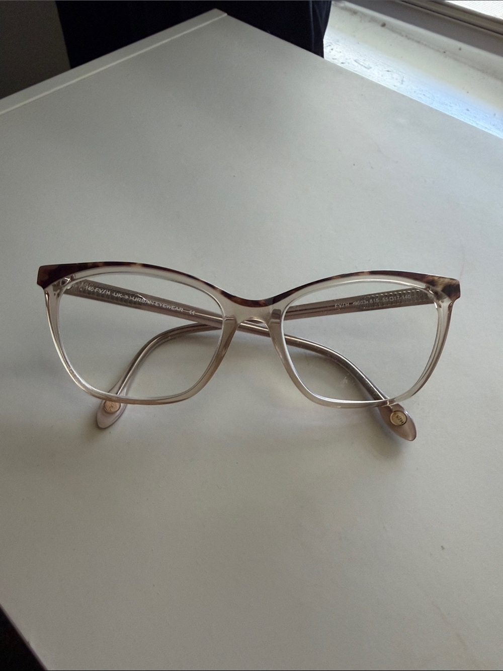 Clear Cat-Eye Reading Glasses for Women - Light Brown